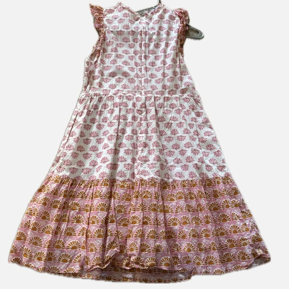 J. Crew Pink and Orange Midi Dress - Picture 2 of 2